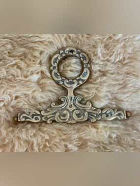 Vintage Brass Bell Pull Hanger